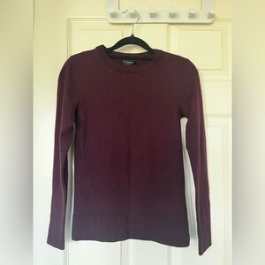 Club Monaco Deep Burgundy Merino Wool Sweater